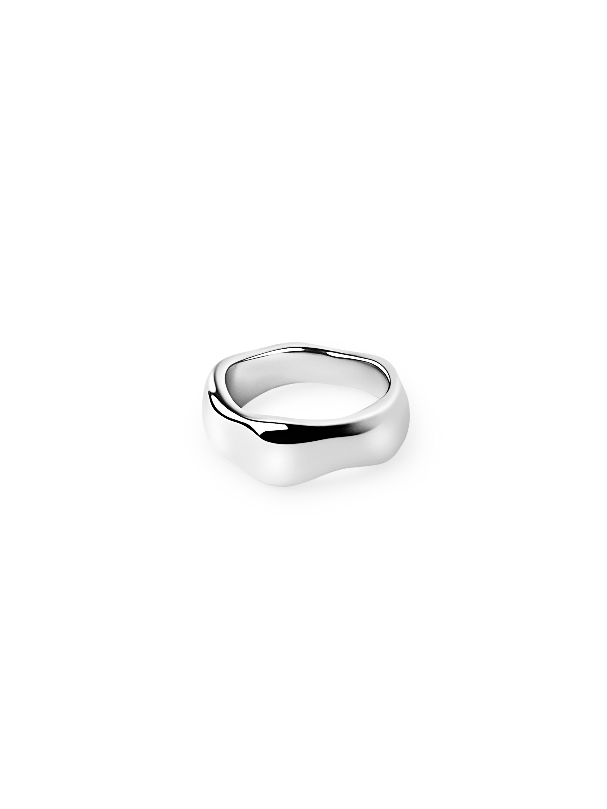 Wavy Bold Ring Silver – Muli Collection