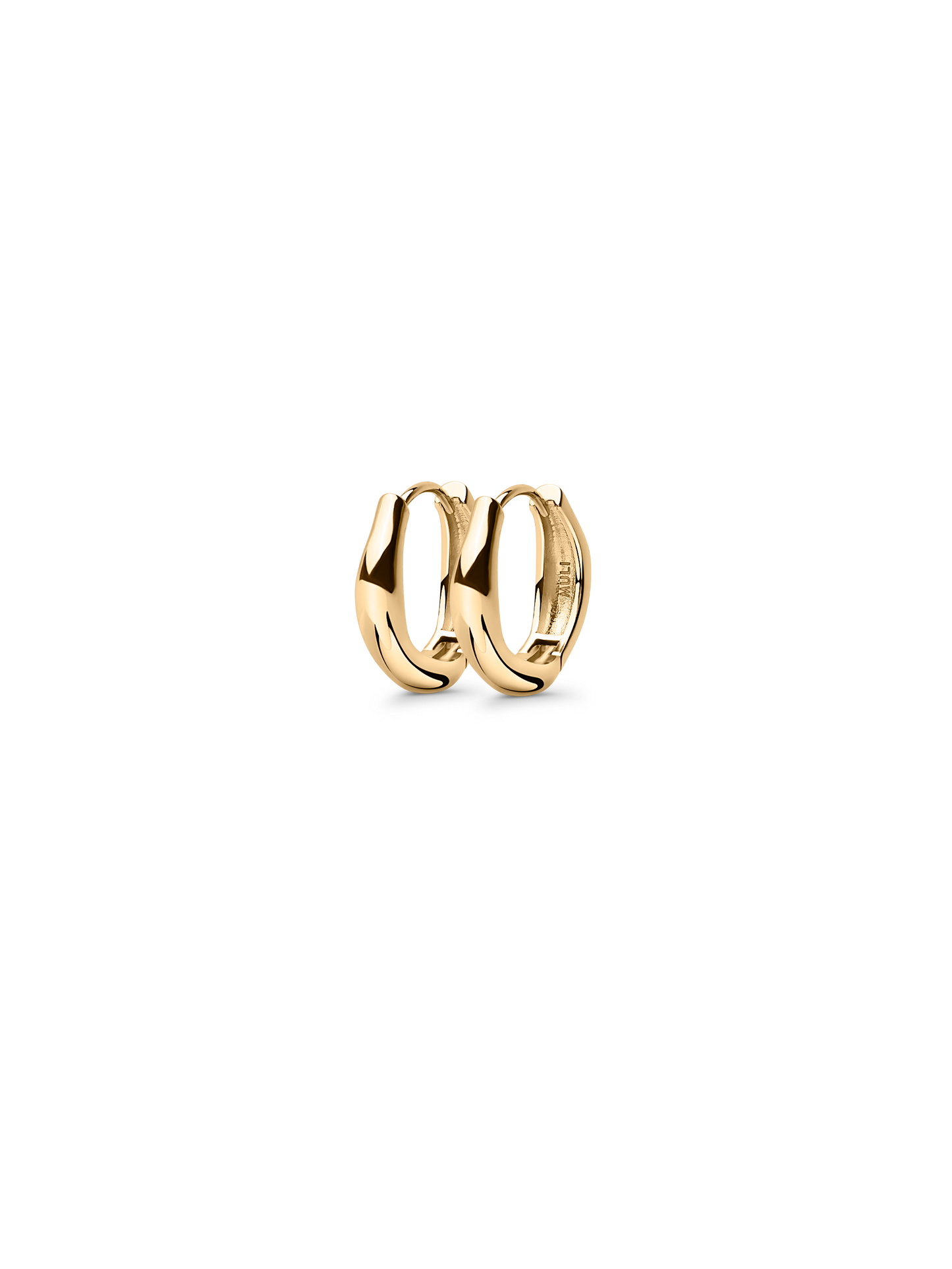 wavy hoops 18k gold plated brass