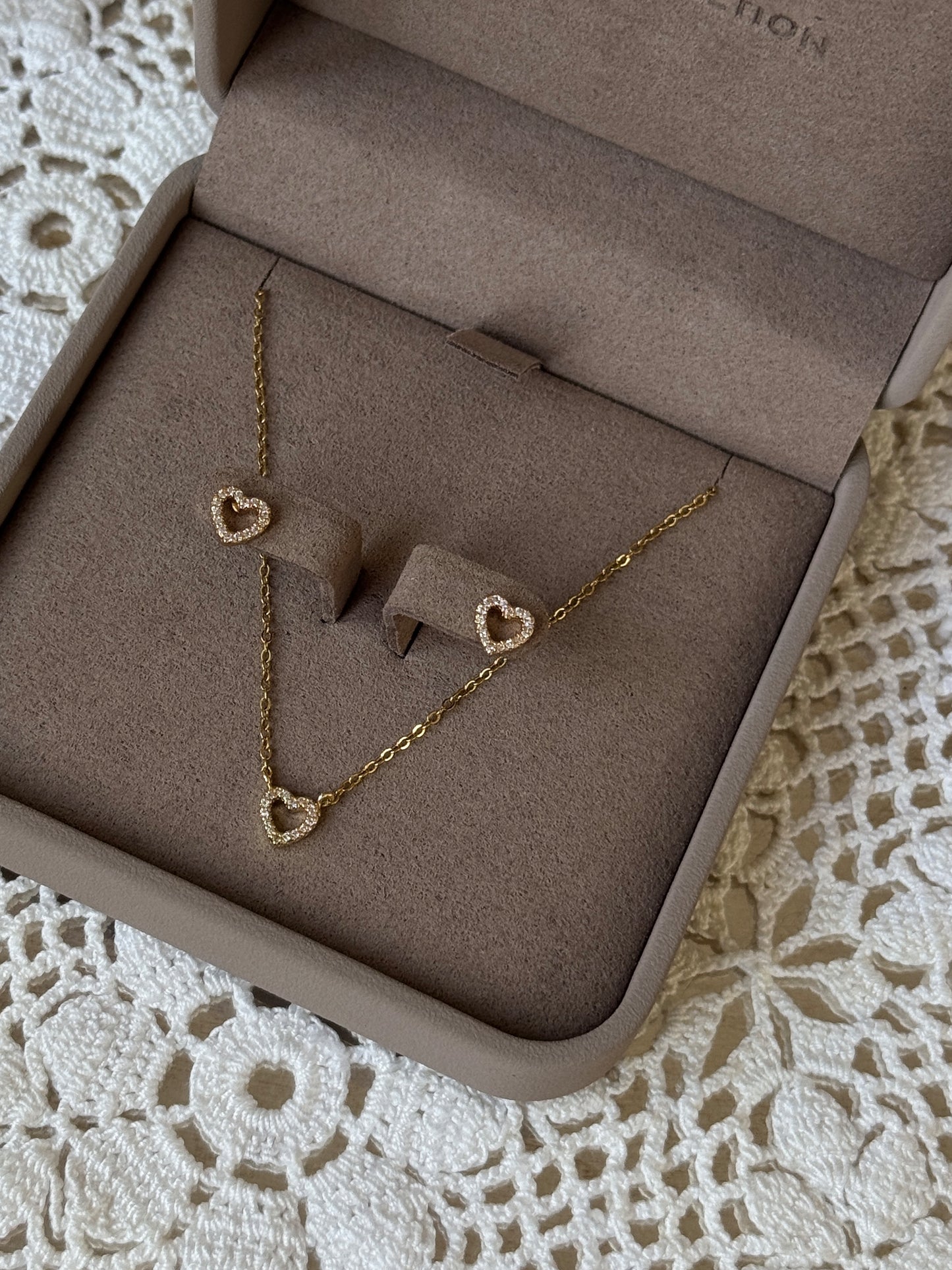 Zirconia Heart Gift Set