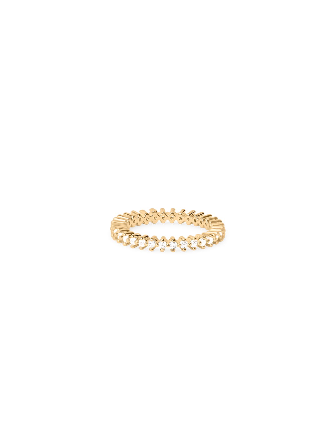 Zirconia Ring by Janni Delér 18k gold plated brass