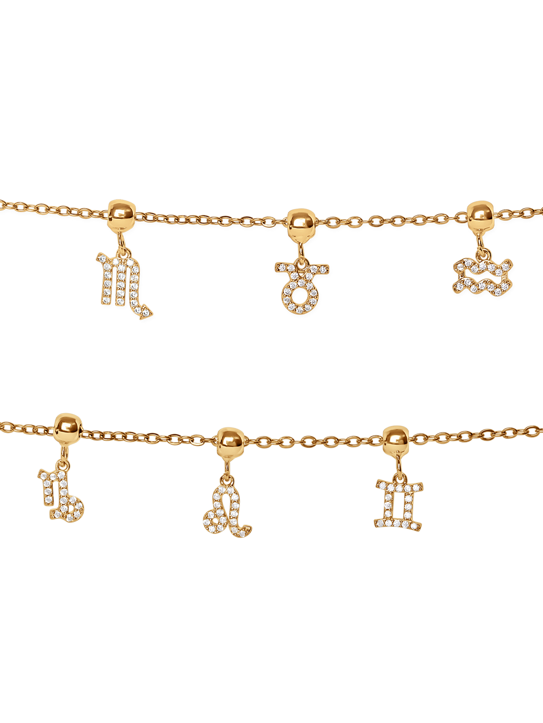 Zodiacs charm 18k gold plated brass