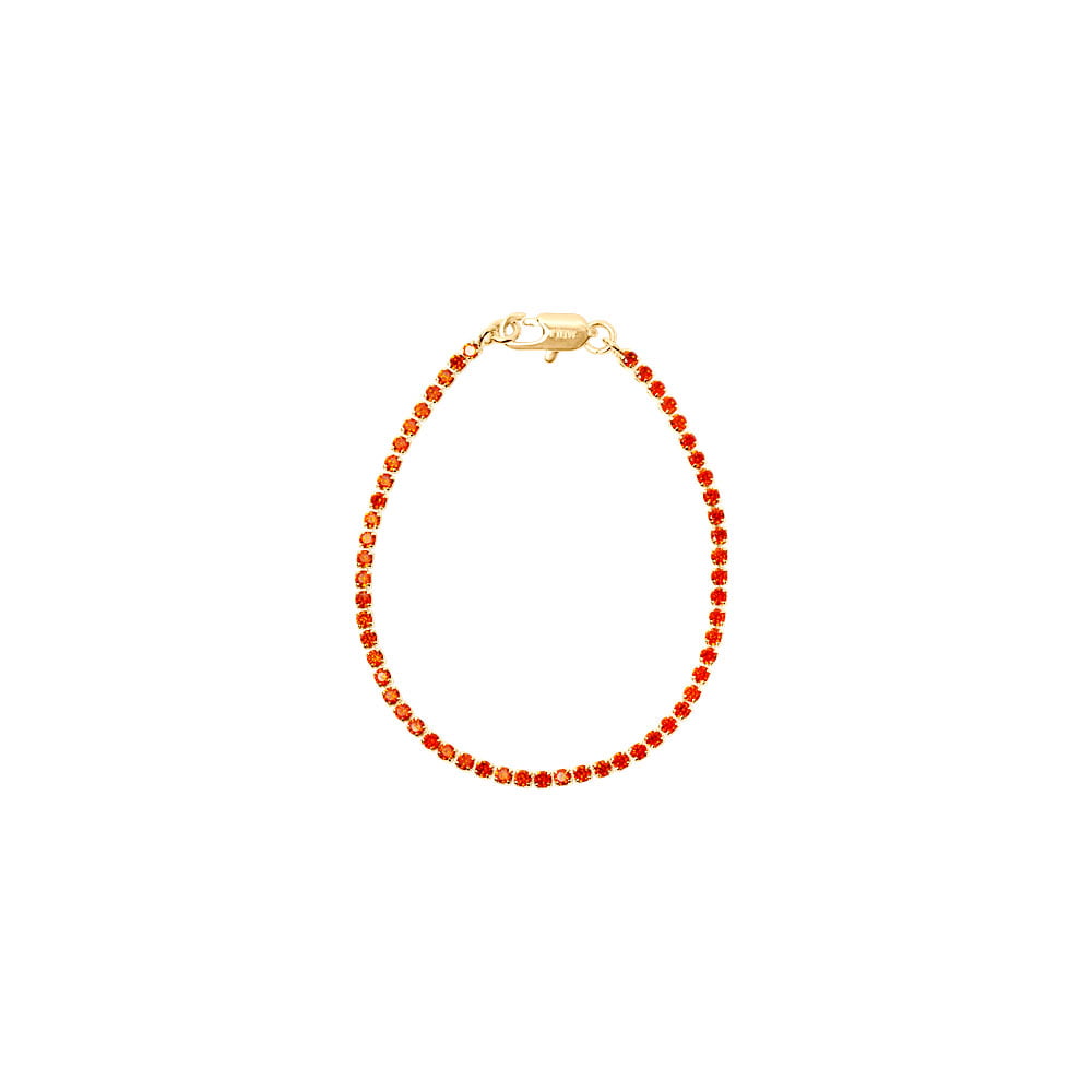 Apricot thin tennis bracelet