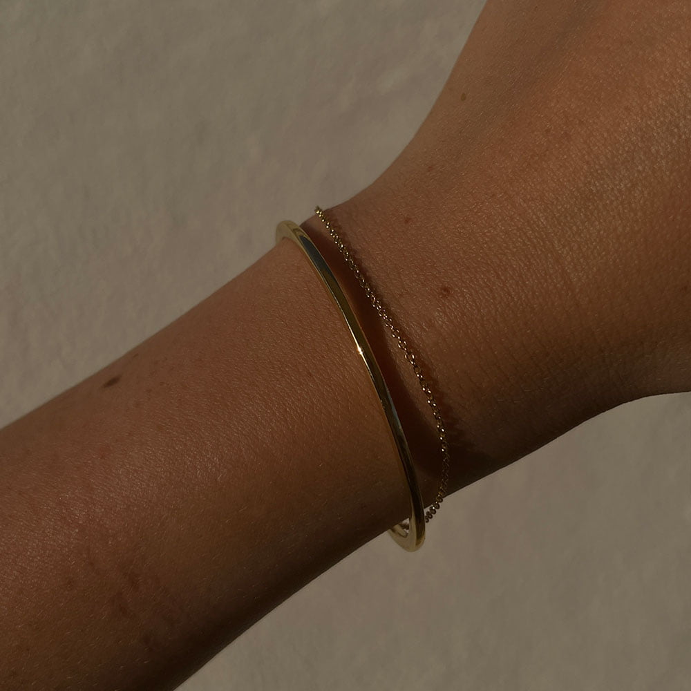 thin banglet bracelet and belcher bracelet