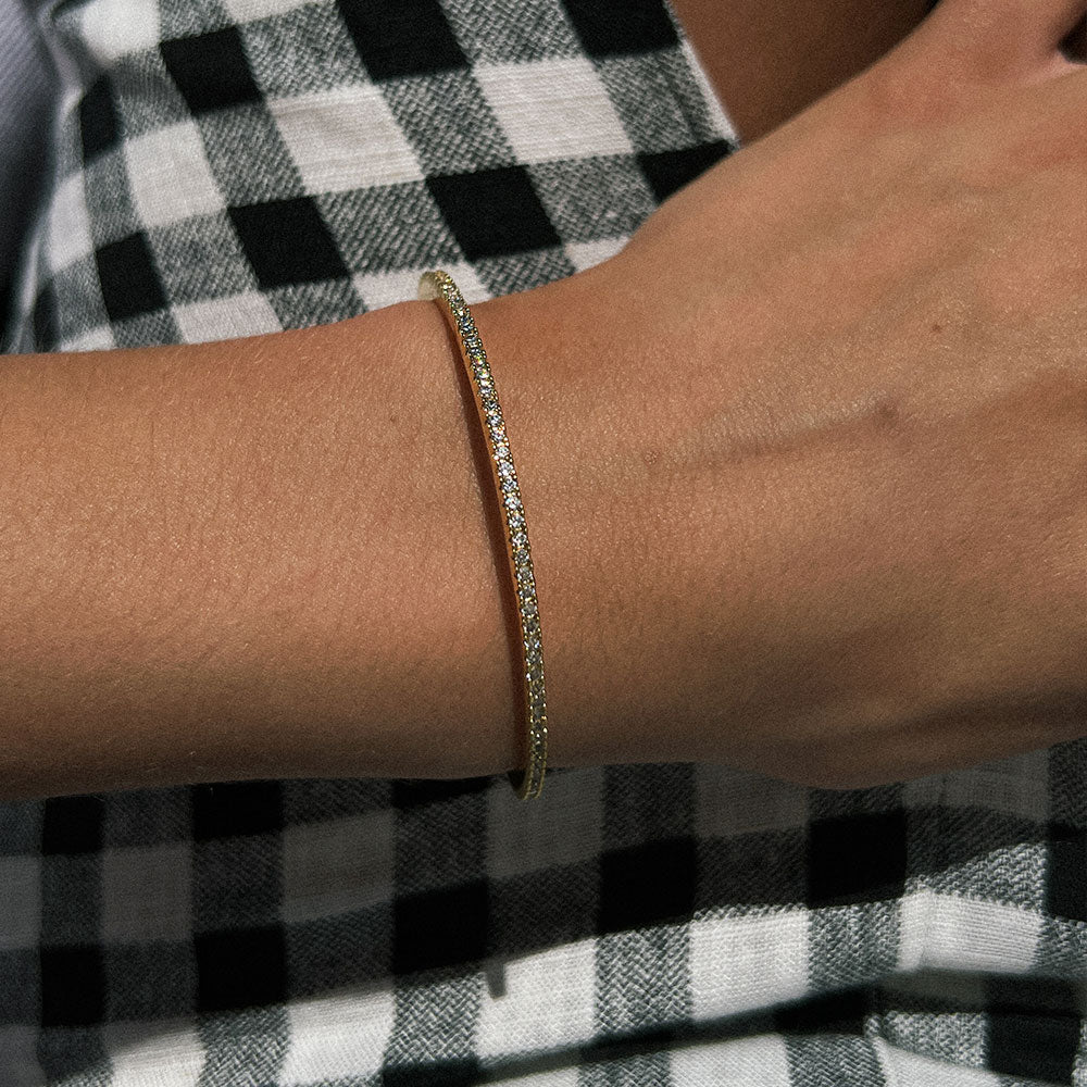 Zirconia Bangle Bracelet