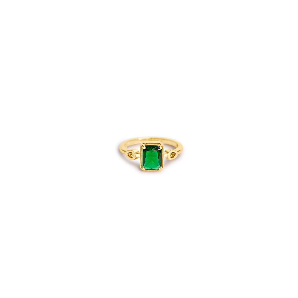 cubic emerald ring