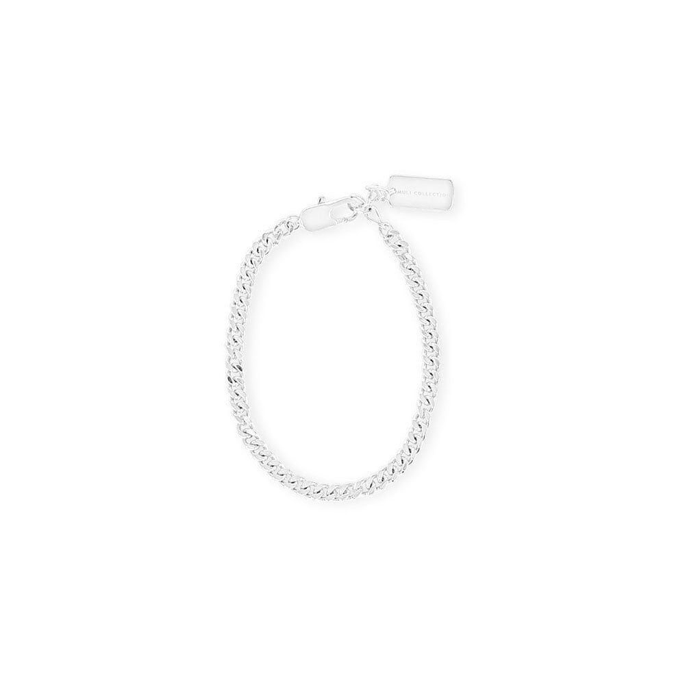 silver curb chain bracelet