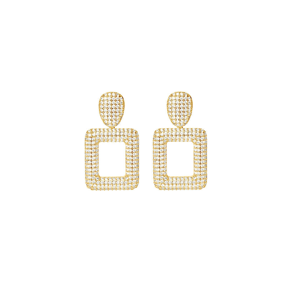 Iconic Squared Pave Earrings